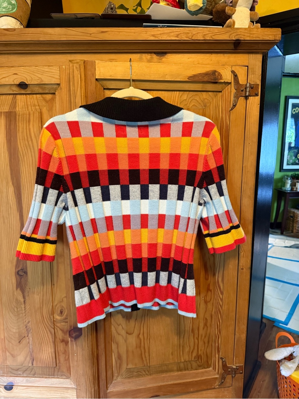 Maeve Cropped Geometric Cardigan - XL - Picture 6 of 7